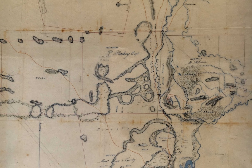 A map from surveyor Thomas Townsend drawn in 1848