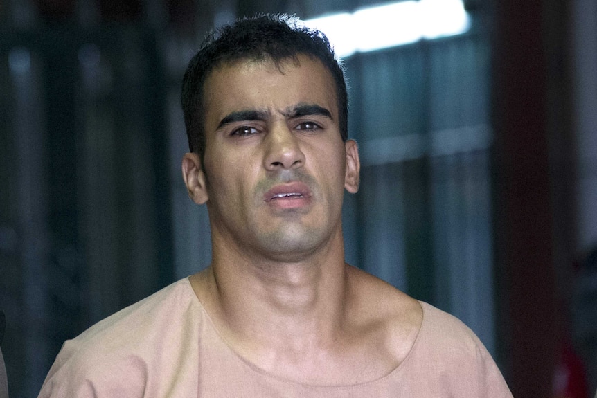 Bahraini soccer player Hakeem al-Araibi dressed in Thai prison garb