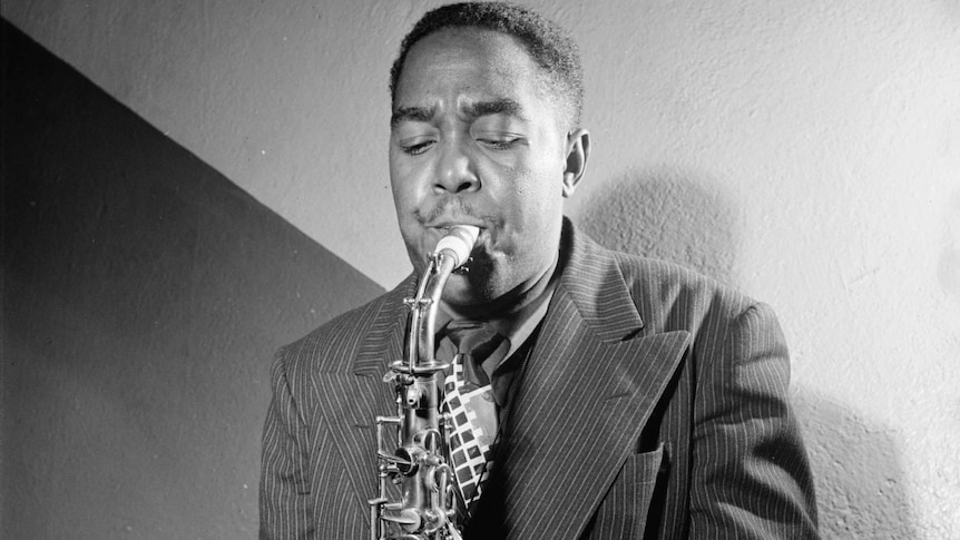 Charlie Parker with his sax