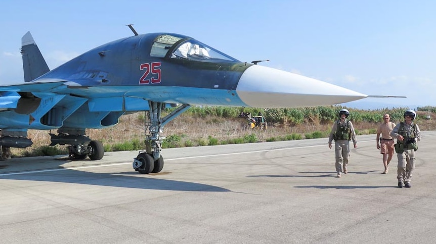 Russian jets at Hmeymim airfield in Syria preparing to target Islamic State