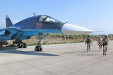 Russian jets at Hmeymim airfield in Syria preparing to target Islamic State