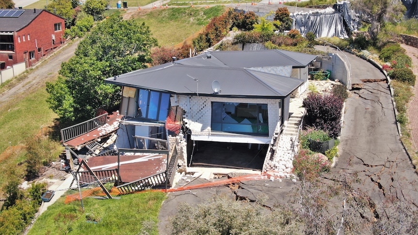 Damaged house.