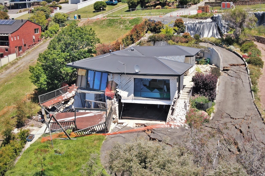 Damaged house.