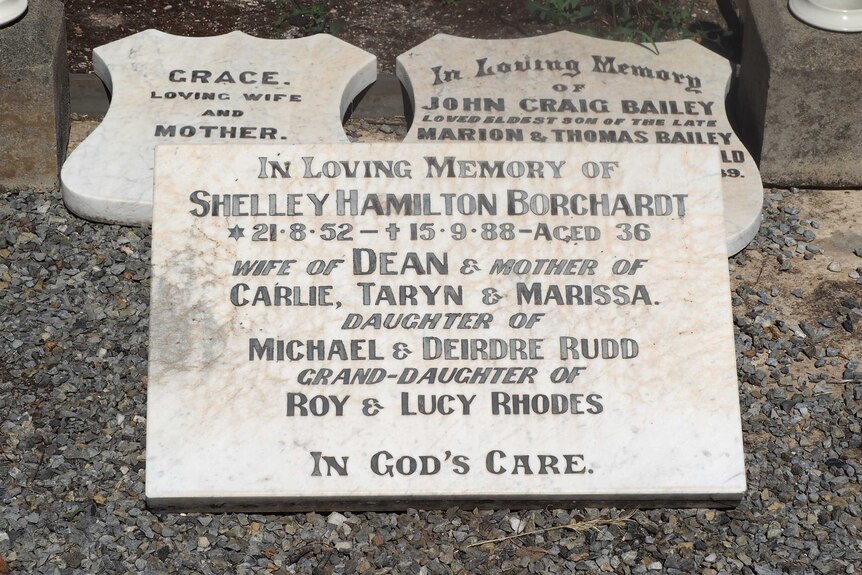 A memorial in a cemetery.