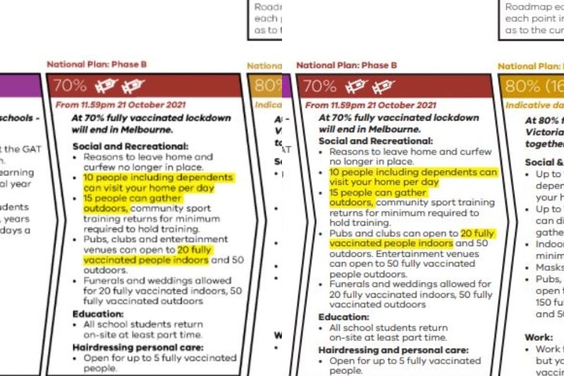 Two screenshots of roadmap documents side by side