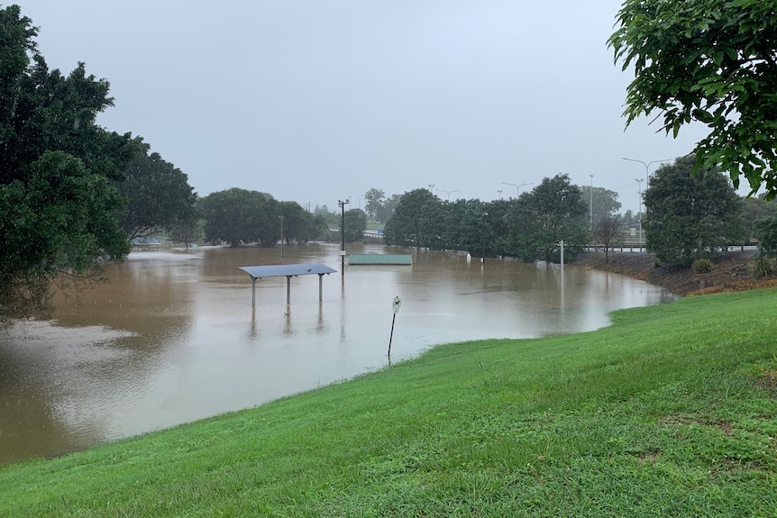 A park under water.