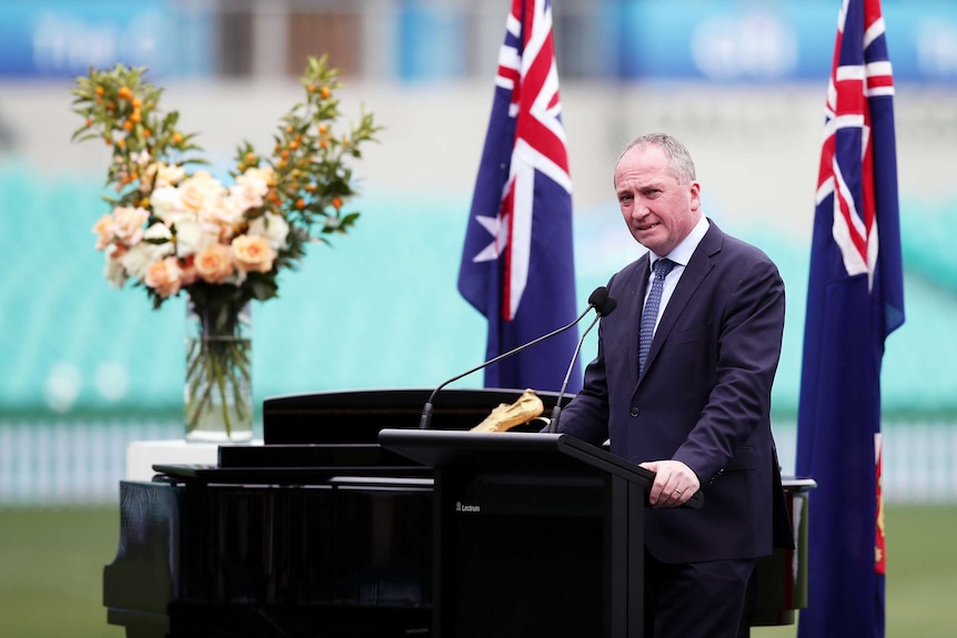Barnaby Joyce speaks at memorial