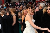 Actress Penelope Cruz greets fans at the 81st Academy Awards.