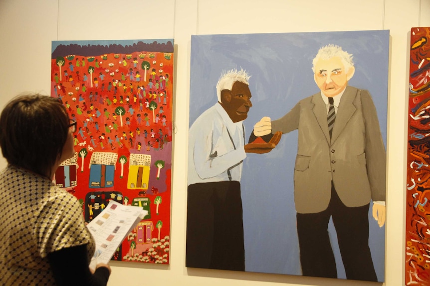 Vincent Namatjira's entry to Lingiari Art Award