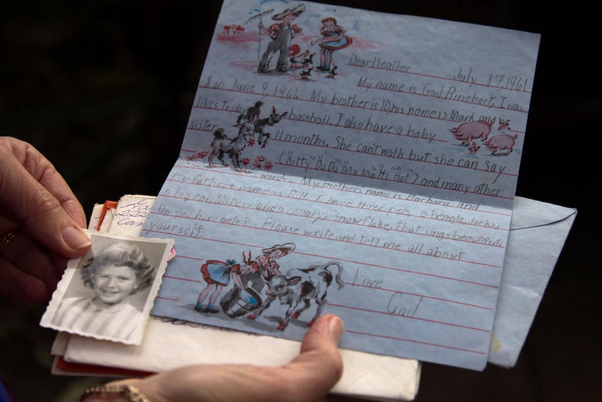 Heather Archbold's first letter for pen pal Gail