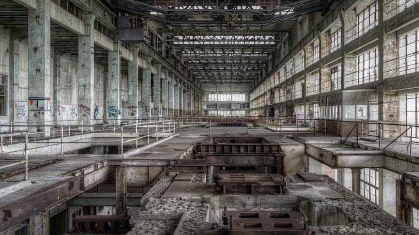 An image of an abandoned power station