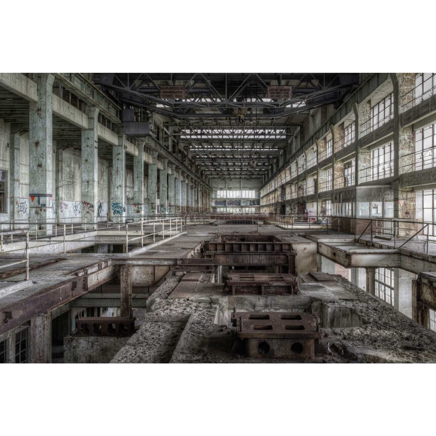An image of an abandoned power station
