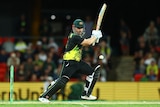 Aaron finch plays a shot