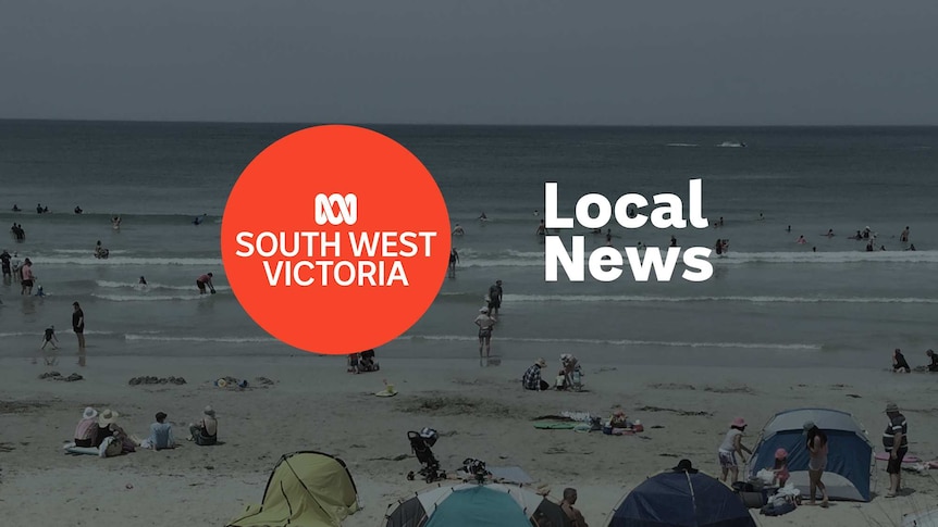 A beach with ABC South West Victoria logo and Local News superimposed over the top.