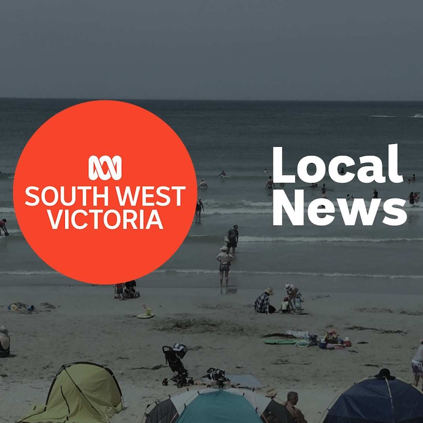 A beach with ABC South West Victoria logo and Local News superimposed over the top.