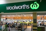 Shoppers leave a Woolworths supermarket.