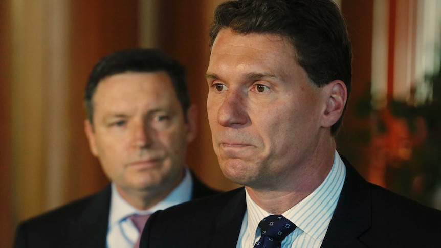 Australian Conservatives Cory Bernardi with Lyle Shelton from Australian Christian Lobby