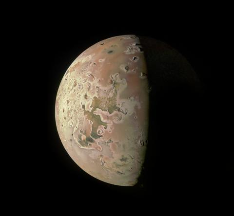 An image of jupiter's moon Io.