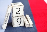 Blocks with February 29 written on them
