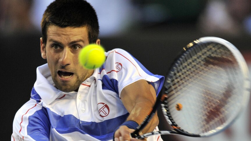 Novak Djokovic won the first set 6-4.