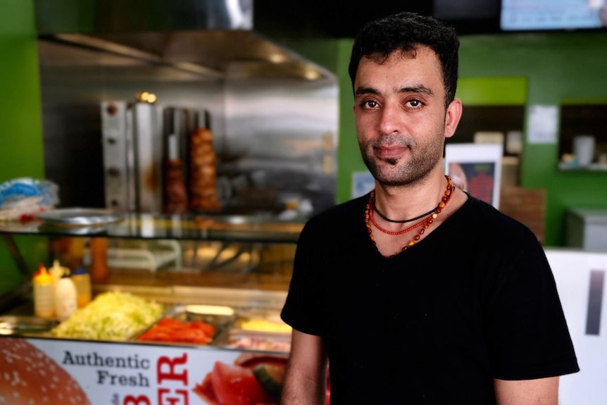 Haider Al Hussaini needs more customers in his kebab shop