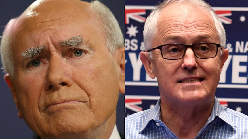 Composite of John Howard and Malcolm Turnbull