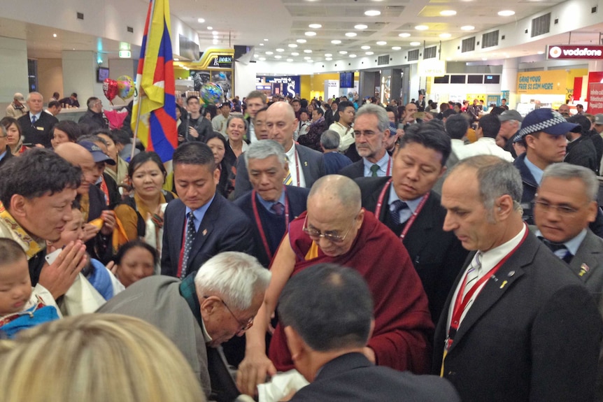 Dalai Lama arrives