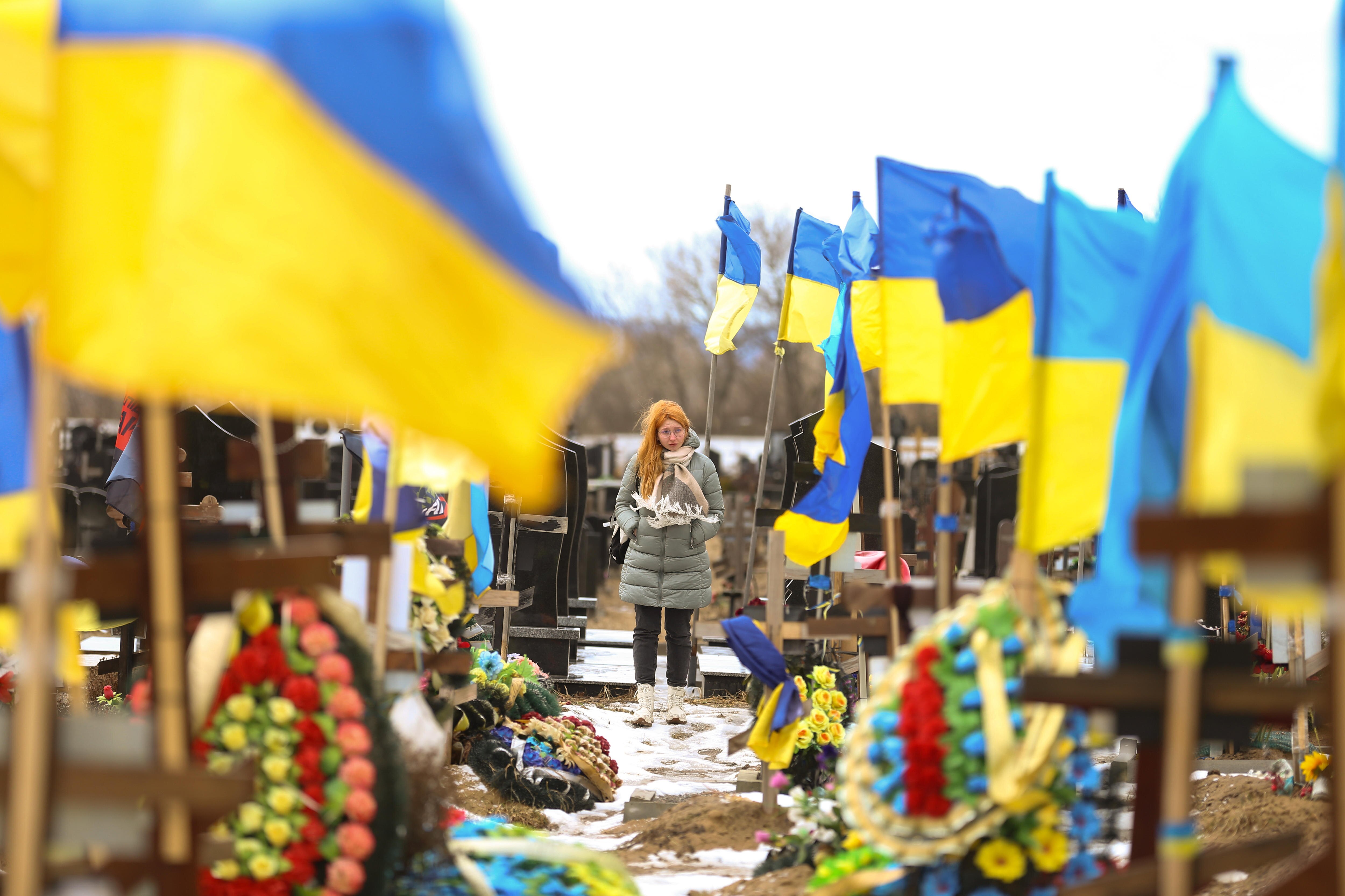 Kharkiv military cemetery amid Russia-Ukraine war