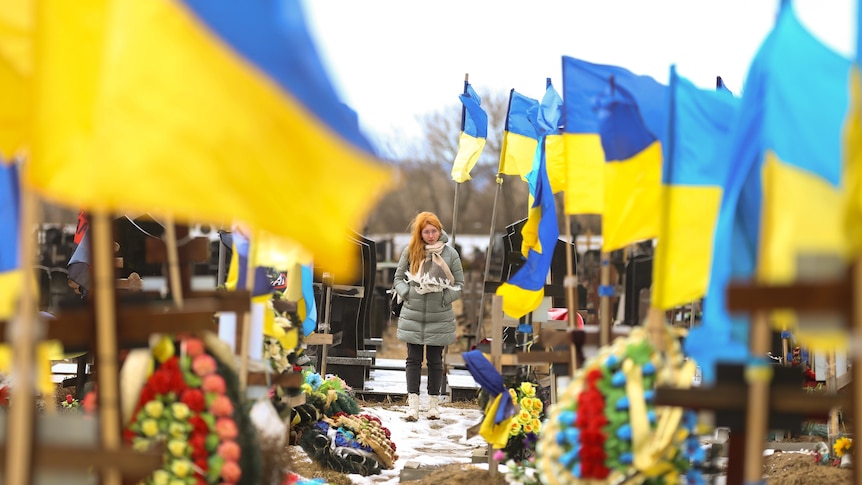 Kharkiv military cemetery amid Russia-Ukraine war