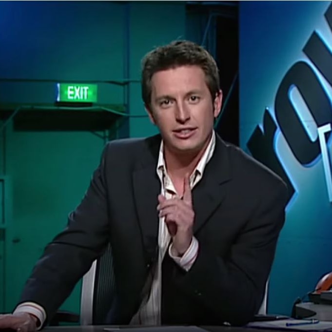 Rove McManus hosting his TV show Rove [live] circa 2002