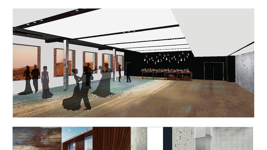 Plans for the function room at Broken Hill's Civic Centre.