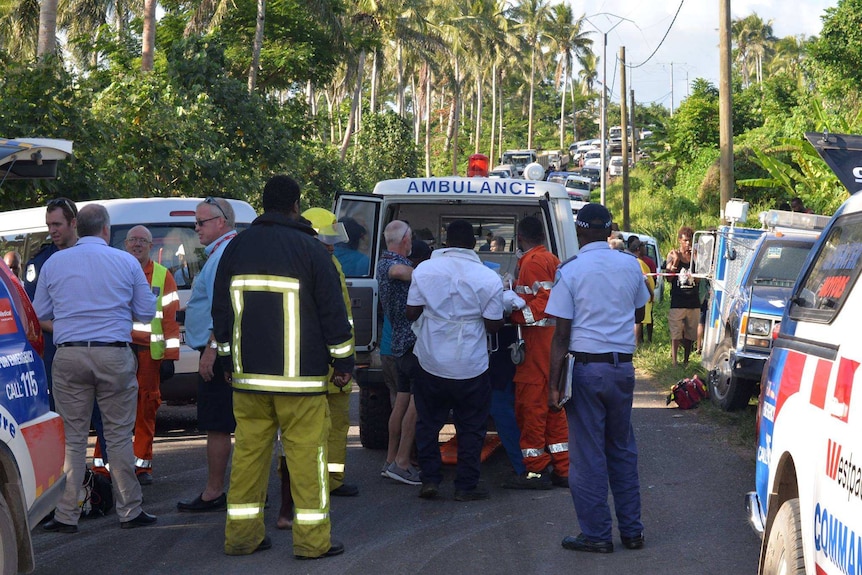 Australian tourists hurt during a bus crash in Port Vila