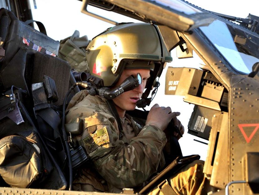 Prince Harry as Apache helicopter pilot