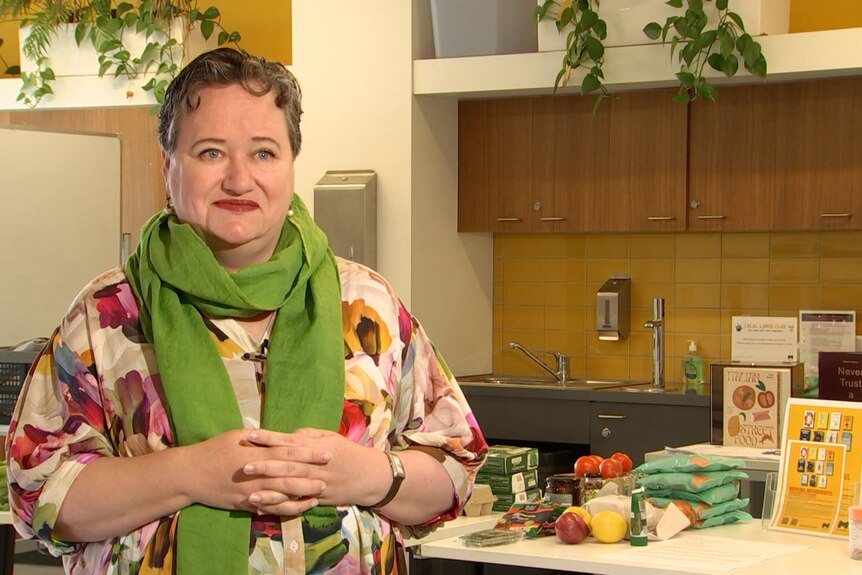 Councillor Olivia Ball in a kitchen