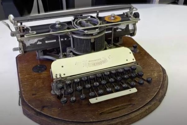 an old typewriter.