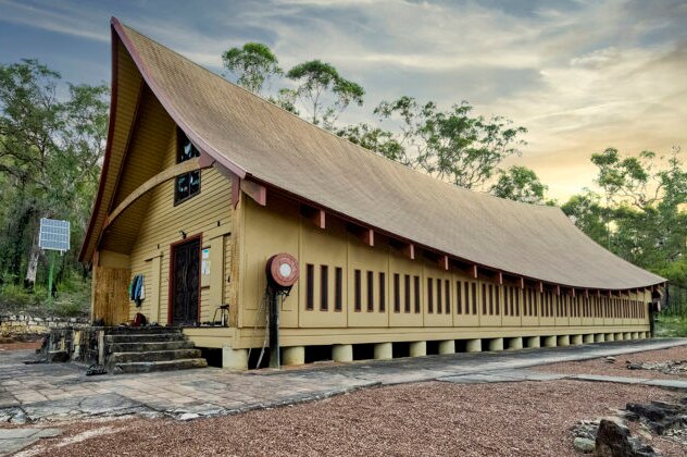 The meditation hall at the picturesque Wat Buddha Dhamma Theravadin Forest Monastery. 