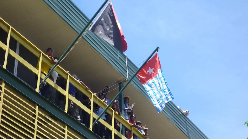 Morning Star flag raised at Port Moresby government building
