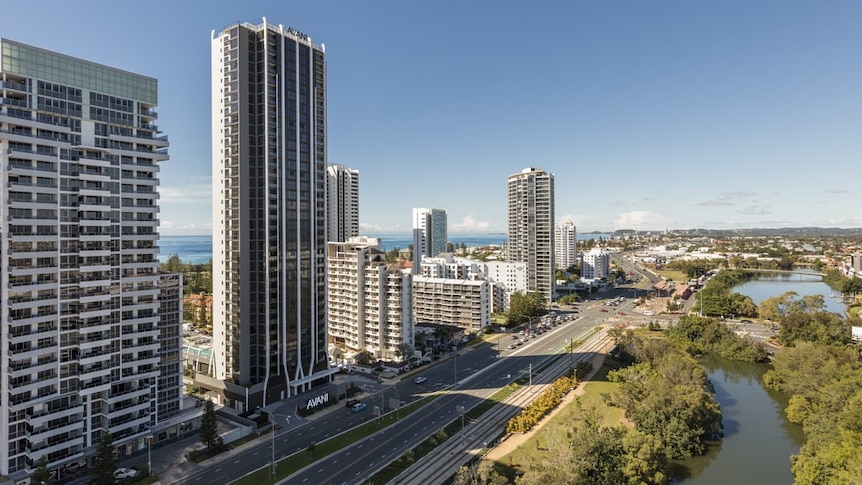 a photo of a highrise hotel building in Broadbeach on the Gold Coast