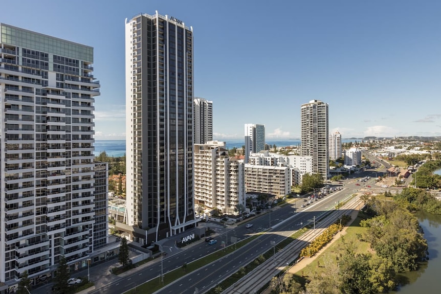 a photo of a highrise hotel building in Broadbeach on the Gold Coast