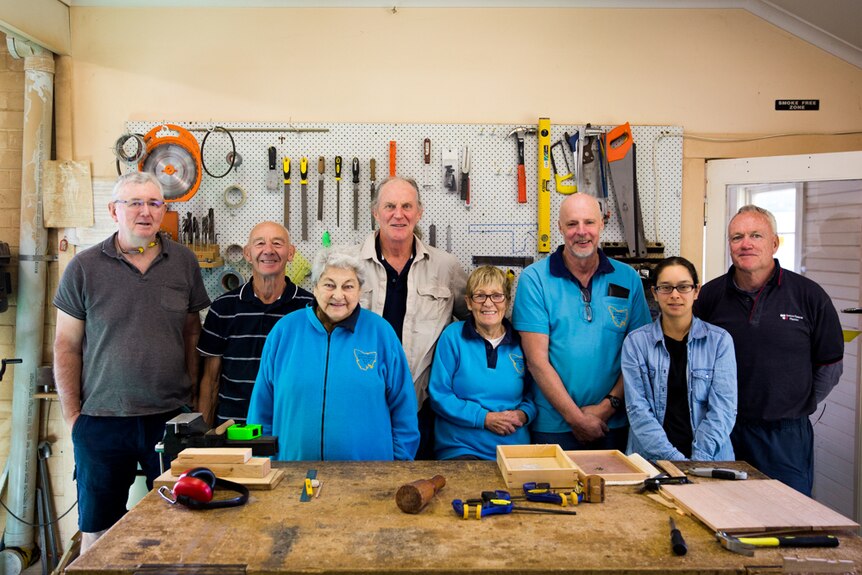 Some of the volunteers at the North West Woodcraft Guild.