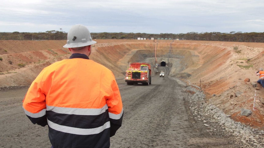 The entrance to the newly-opened Nova nickel mine in South-eastern Western Australia.