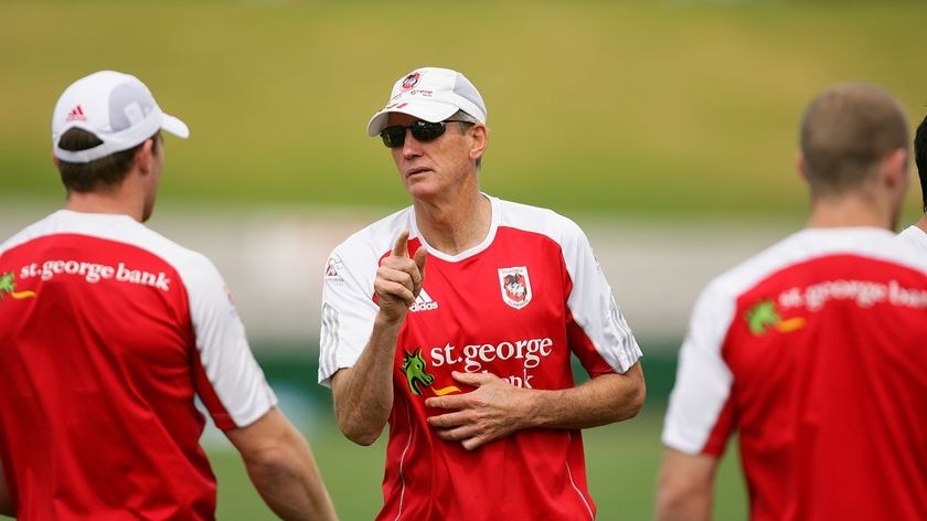 Tough times ahead: Dragons coach Wayne Bennett is not carried away with his side's great start.