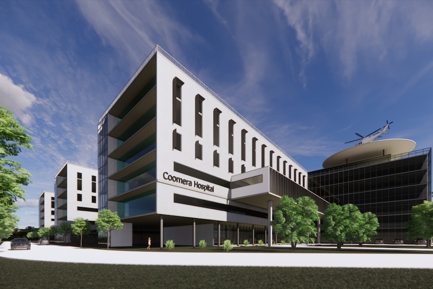An artist's impression of the proposed Coomera Hospital
