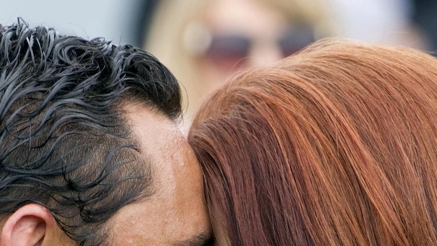 Julia Gillard hongi with Tamati Patuwai during a visit to Glen Taylor School