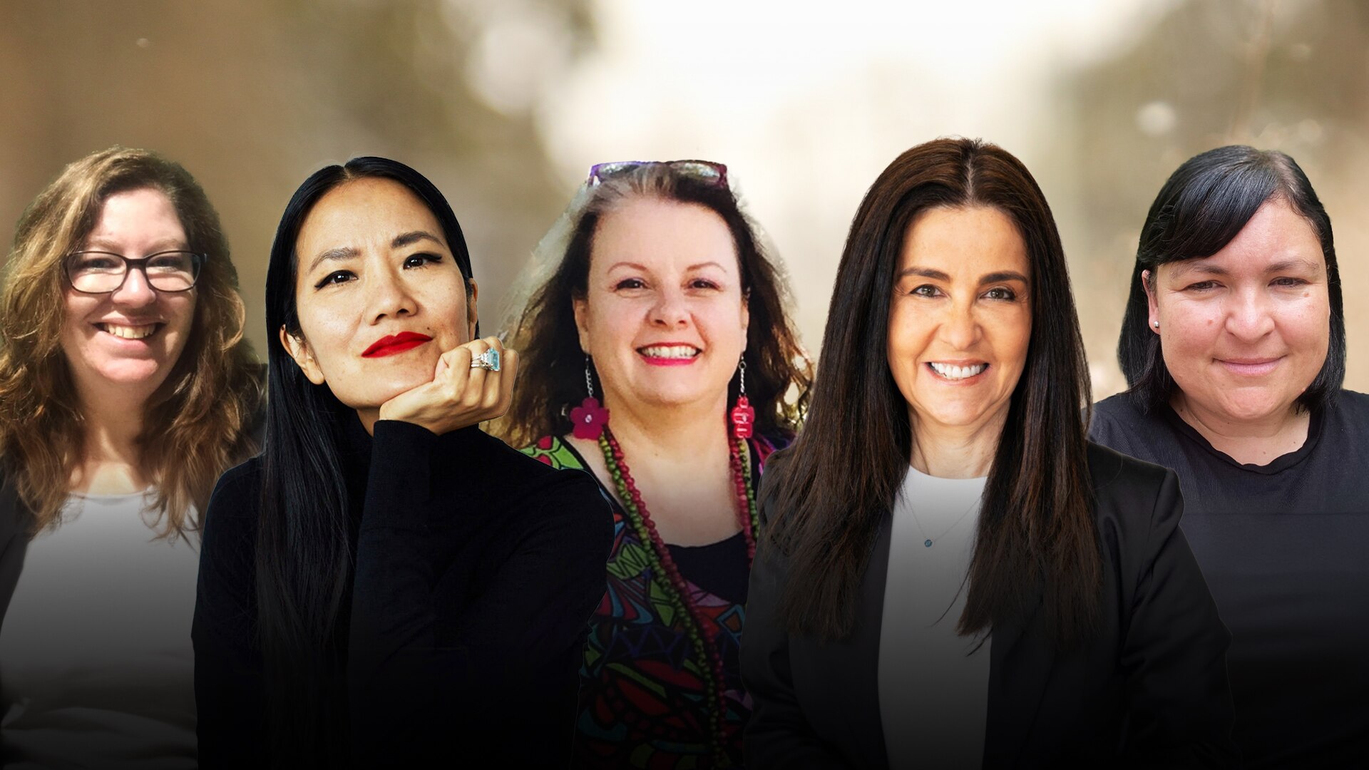 Jackie Fahey, Grace Lam, Jodie Barber, Sharon Marlow and Liz Depers