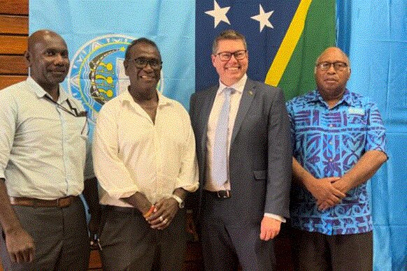 Pat Conroy and Solomon Islands National University staff
