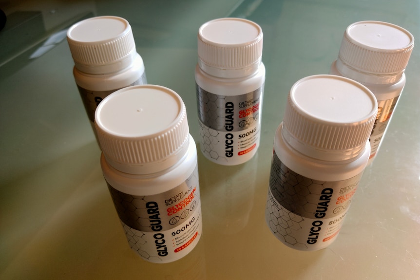 The "Glyco Guard" pills Fred received in the mail