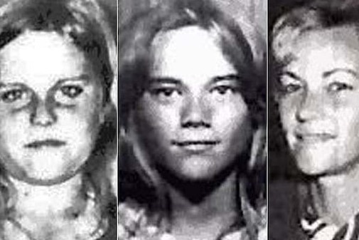 Mulkin (right) and her daughters Vicki (left) and Leanne (centre) disappeared from their home on January 16, 1974.