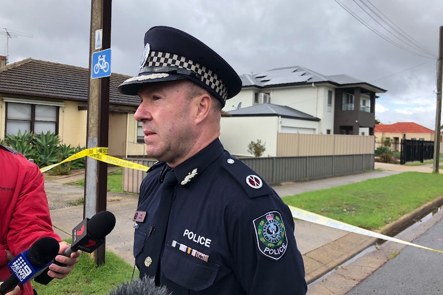 SA Police Assistant Commissioner Scott Duval speaks to the media.