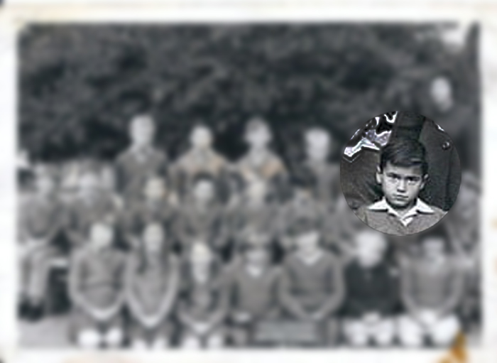 Stan Grant pictured in primary school in 1971.